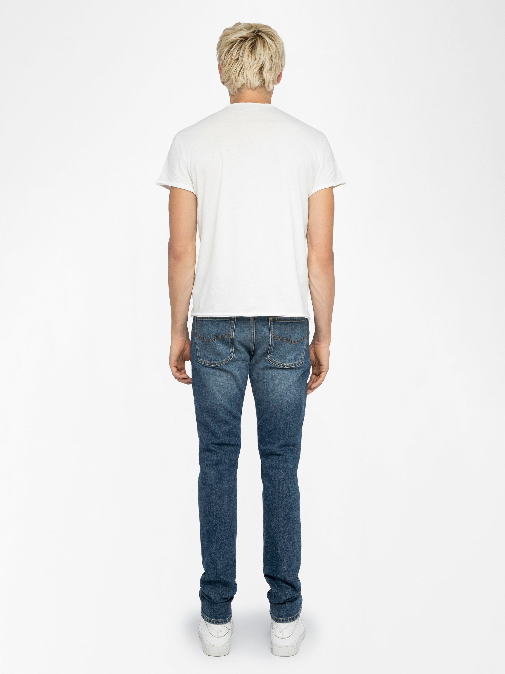 Jean Mick - Röhrenjeans mit Reißverschluss.